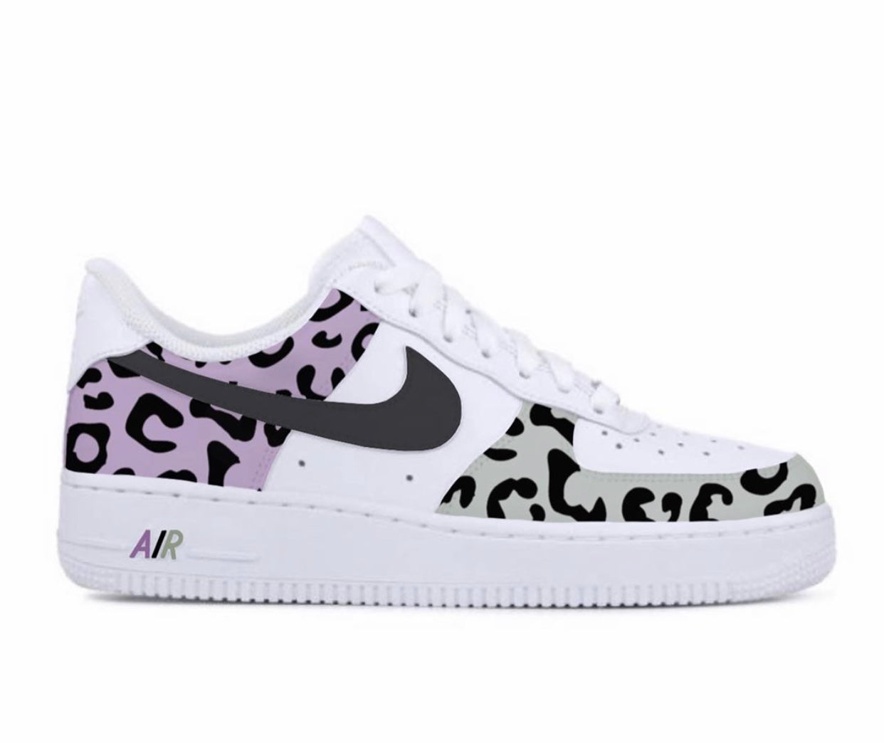 custom air force 1 cow print